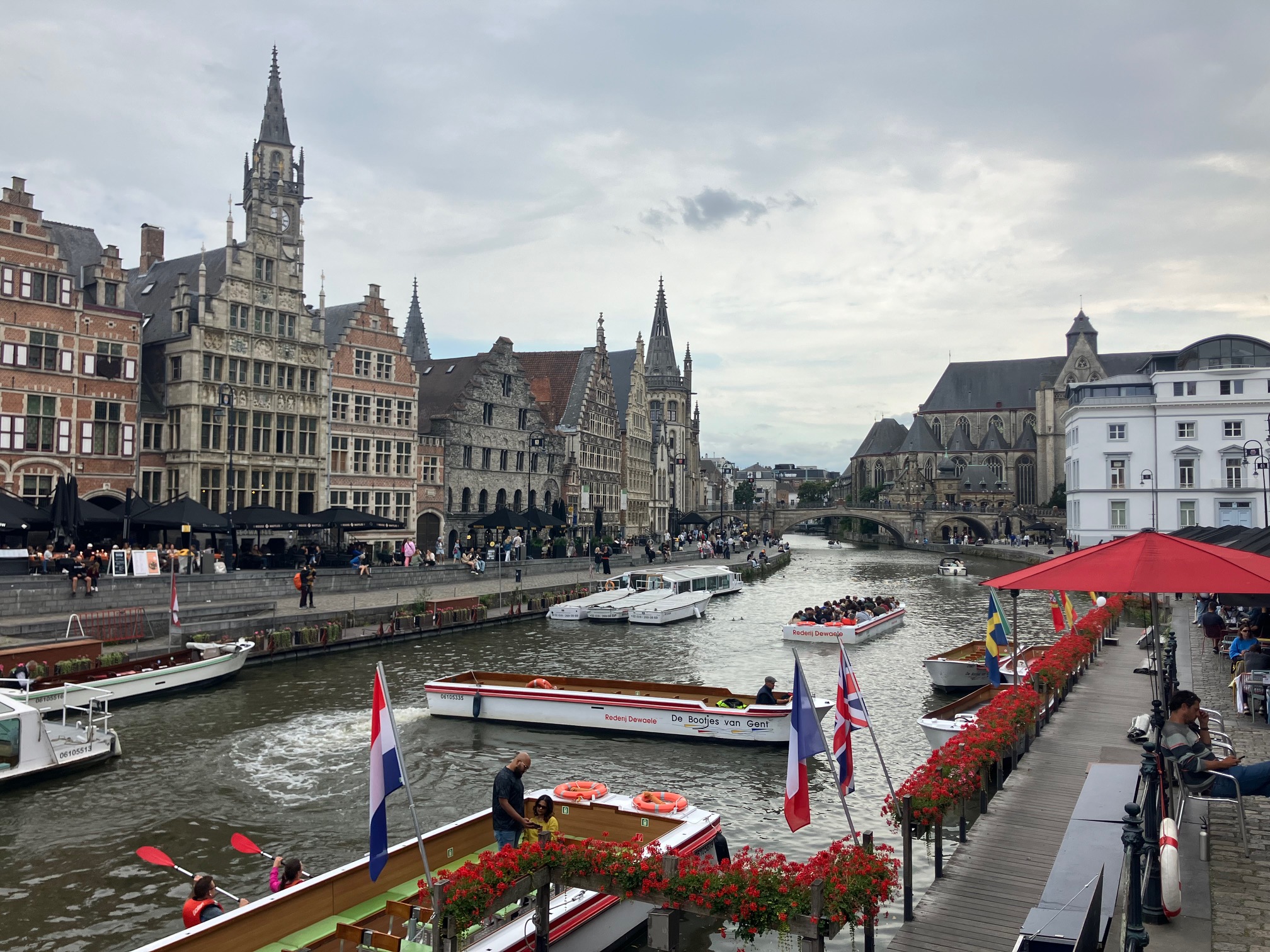 Korenlei and Graslei in Ghent